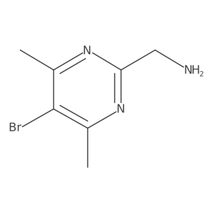 C-(5-Bromo-4,6-dimethyl-pyrimidin-2-yl)-methylamine结构式