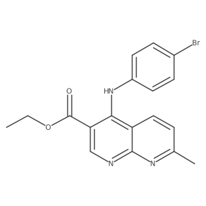 Ethyl 4-[(4-bromophenyl)amino]-7-methyl-1,8-naphthyridine-3-carboxylate Structure
