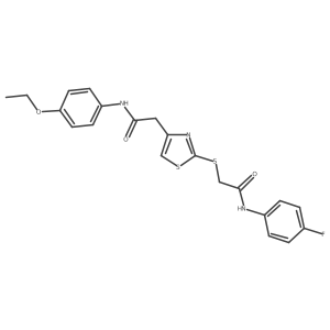 2-[(4-{[(4-ethoxyphenyl)carbamoyl]methyl}-1,3-thiazol-2-yl)sulfanyl]-N-(4-fluorophenyl)acetamide Structure
