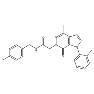 N-(4-fluorobenzyl)-2-(4-methyl-7-oxo-1-(o-tolyl)-1H-pyrazolo[3,4-d]pyridazin-6(7H)-yl)acetamide Structure