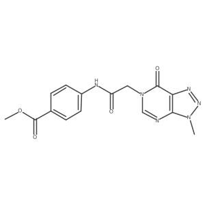 methyl 4-(2-{3-methyl-7-oxo-3H,6H,7H-[1,2,3]triazolo[4,5-d]pyrimidin-6-yl}acetamido)benzoate Structure