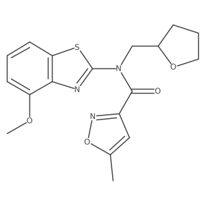 N-(4-methoxybenzo[d]thiazol-2-yl)-5-methyl-N-((tetrahydrofuran-2-yl)methyl)isoxazole-3-carboxamide Structure