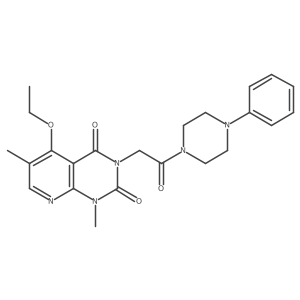 5-ethoxy-1,6-dimethyl-3-(2-oxo-2-(4-phenylpiperazin-1-yl)ethyl)pyrido[2,3-d]pyrimidine-2,4(1H,3H)-dione Structure