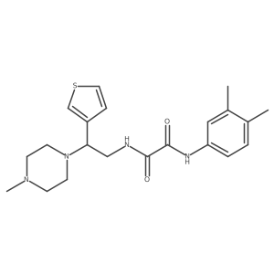 N1-(3,4-dimethylphenyl)-N2-(2-(4-methylpiperazin-1-yl)-2-(thiophen-3-yl)ethyl)oxalamide Structure