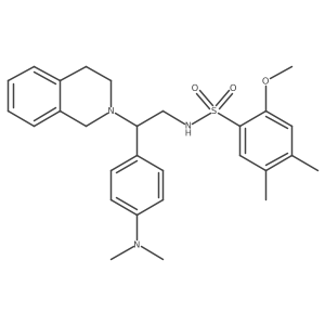 N-(2-(3,4-dihydroisoquinolin-2(1H)-yl)-2-(4-(dimethylamino)phenyl)ethyl)-2-methoxy-4,5-dimethylbenzenesulfonamide Structure