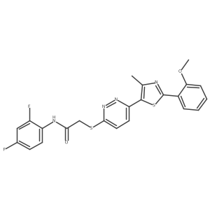 N-(2,4-difluorophenyl)-2-((6-(2-(2-methoxyphenyl)-4-methylthiazol-5-yl)pyridazin-3-yl)thio)acetamide结构式