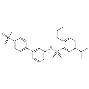 2-ethoxy-5-isopropyl-N-(3-(6-(methylsulfonyl)pyridazin-3-yl)phenyl)benzenesulfonamide结构式