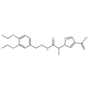 1-[2-[[2-(3,4-Diethoxyphenyl)ethyl]amino]-1-methyl-2-oxoethyl]-1H-pyrazole-4-carboxylic acid Structure