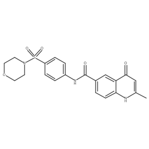 4-Hydroxy-2-methyl-N-[4-(4-morpholinylsulfonyl)phenyl]-6-quinolinecarboxamide结构式
