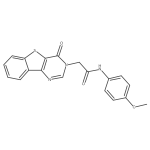 N-(4-methoxyphenyl)-2-(4-oxo[1]benzothieno[3,2-d]pyrimidin-3(4H)-yl)acetamide结构式