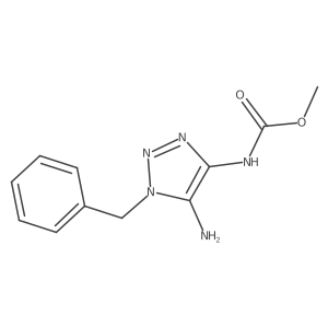 Carbamic acid, [5-amino-1-(phenylmethyl)-1H-1,2,3-triazol-4-yl]-, methyl ester结构式