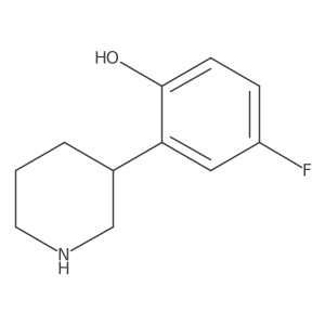 4-Fluoro-2-(piperidin-3-yl)phenol结构式