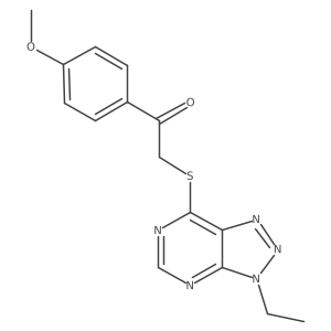 2-((3-ethyl-3H-[1,2,3]triazolo[4,5-d]pyrimidin-7-yl)thio)-1-(4-methoxyphenyl)ethanone Structure