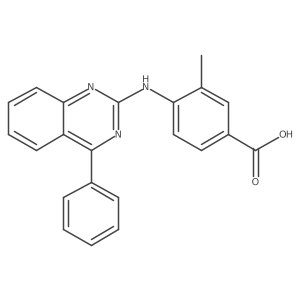 3-Methyl-4-(4-phenylquinazolin-2-ylamino)benzoic acid结构式