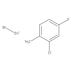 2-chloro-4-fluorobenzylzinc bromide, 0.50 M in THF Structure