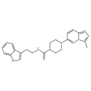 N-[2-(1H-indol-3-yl)ethyl]-1-(3-methyl[1,2,4]triazolo[4,3-b]pyridazin-6-yl)piperidine-4-carboxamide结构式