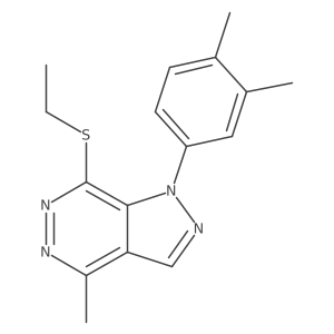 CCSc1nnc(C)c2cnn(-c3ccc(C)c(C)c3)c12结构式