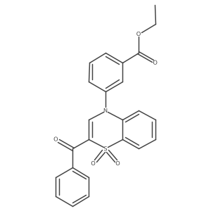 ethyl 3-(2-benzoyl-1,1-dioxido-4H-1,4-benzothiazin-4-yl)benzoate结构式