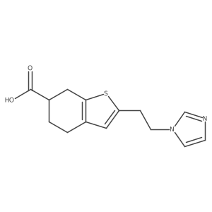 2-(2-Imidazol-1-yl-ethyl)-4,5,6,7-tetrahydro-benzo[b]thiophene-6-carboxylic acid Structure