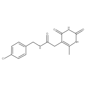 N-(4-chlorobenzyl)-2-(6-methyl-2,4-dioxo-1,2,3,4-tetrahydropyrimidin-5-yl)acetamide结构式