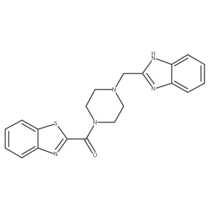 (4-((1H-benzo[d]imidazol-2-yl)methyl)piperazin-1-yl)(benzo[d]thiazol-2-yl)methanone结构式
