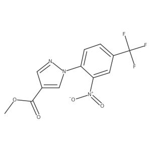 Methyl 1-(2-nitro-4-(trifluoromethyl)phenyl)-1H-pyrazole-4-carboxylate Structure