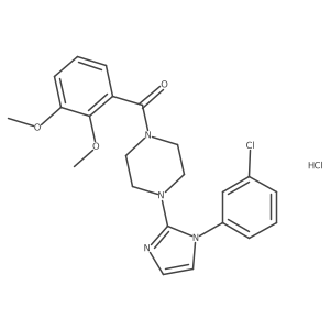 (4-(1-(3-chlorophenyl)-1H-imidazol-2-yl)piperazin-1-yl)(2,3-dimethoxyphenyl)methanone hydrochloride结构式