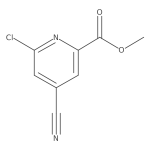 2-Pyridinecarboxylic acid, 6-chloro-4-cyano-, methyl ester结构式