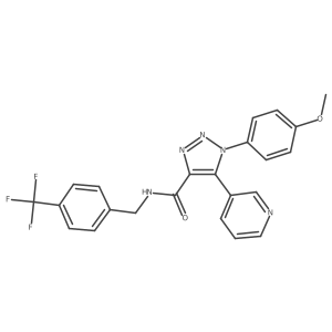 1-(4-methoxyphenyl)-5-(pyridin-3-yl)-N-{[4-(trifluoromethyl)phenyl]methyl}-1H-1,2,3-triazole-4-carboxamide Structure