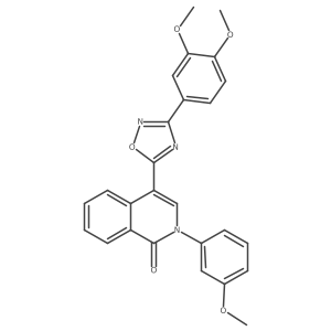 4-[3-(3,4-dimethoxyphenyl)-1,2,4-oxadiazol-5-yl]-2-(3-methoxyphenyl)isoquinolin-1(2H)-one Structure