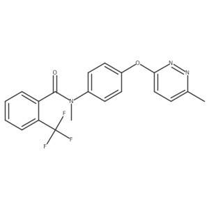 N-methyl-N-(4-((6-methylpyridazin-3-yl)oxy)phenyl)-2-(trifluoromethyl)benzamide Structure