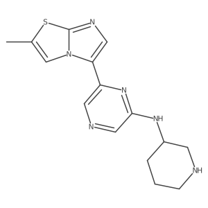 6-(2-Methylimidazo[2,1-b]thiazol-5-yl)-N-(3R)-3-piperidinyl-2-pyrazinamine结构式