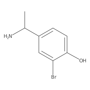 (s)-4-(1-Aminoethyl)-2-bromophenol Structure