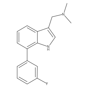 (7-(3-Fluorophenyl)-1H-indol-3-yl)-N,N-dimethylmethanamine Structure