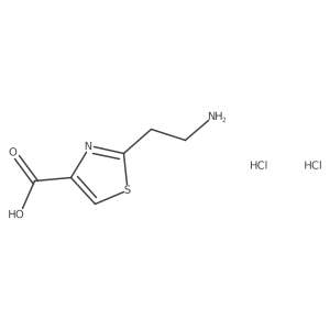 2-(2-Aminoethyl)-1,3-thiazole-4-carboxylic acid dihydrochloride Structure