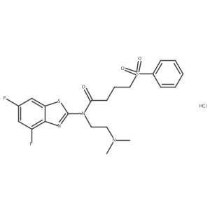 N-(4,6-difluorobenzo[d]thiazol-2-yl)-N-(2-(dimethylamino)ethyl)-4-(phenylsulfonyl)butanamide hydrochloride Structure