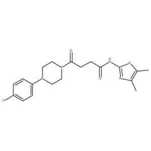 N-(4,5-dimethyl-1,3-thiazol-2-yl)-4-[4-(4-fluorophenyl)piperazino]-4-oxobutanamide结构式