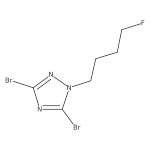 3,5-Dibromo-1-(4-fluorobutyl)-1H-1,2,4-triazole结构式