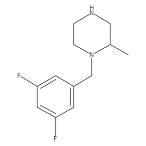 1-[(3,5-Difluorophenyl)methyl]-2-methylpiperazine结构式