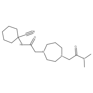 2-(4-{[(1-cyanocyclohexyl)carbamoyl]methyl}-1,4-diazepan-1-yl)-N,N-dimethylacetamide Structure