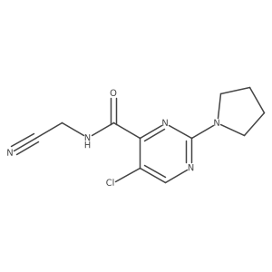 5-chloro-N-(cyanomethyl)-2-(pyrrolidin-1-yl)pyrimidine-4-carboxamide结构式