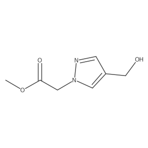 (4-Hydroxymethyl-pyrazol-1-yl)-acetic acid methyl ester结构式