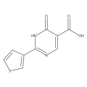 6-Oxo-2-(thiophen-3-yl)-1,6-dihydropyrimidine-5-carboxylic acid结构式