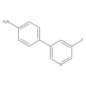 4-(5-Fluoro-3-pyridinyl)benzenamine结构式