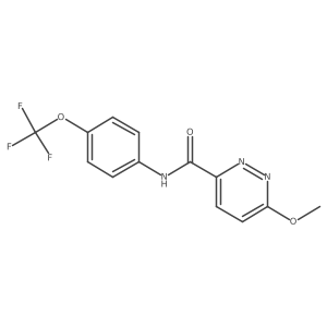 6-methoxy-N-[4-(trifluoromethoxy)phenyl]pyridazine-3-carboxamide结构式