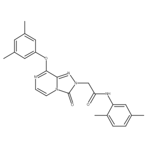 2-[8-(3,5-dimethylphenoxy)-3-oxo-2H,3H-[1,2,4]triazolo[4,3-a]pyrazin-2-yl]-N-(2,5-dimethylphenyl)acetamide结构式