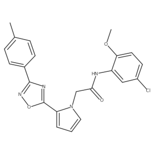 N-(5-chloro-2-methoxyphenyl)-2-{2-[3-(4-methylphenyl)-1,2,4-oxadiazol-5-yl]-1H-pyrrol-1-yl}acetamide Structure