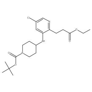Tert-butyl 4-{[5-chloro-2-(3-ethoxy-3-oxopropyl)pyridin-3-yl]amino}piperidine-1-carboxylate Structure