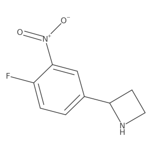 2-(4-Fluoro-3-nitrophenyl)azetidine结构式