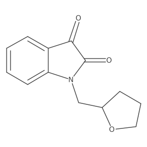 1-((Tetrahydrofuran-2-yl)methyl)indoline-2,3-dione结构式